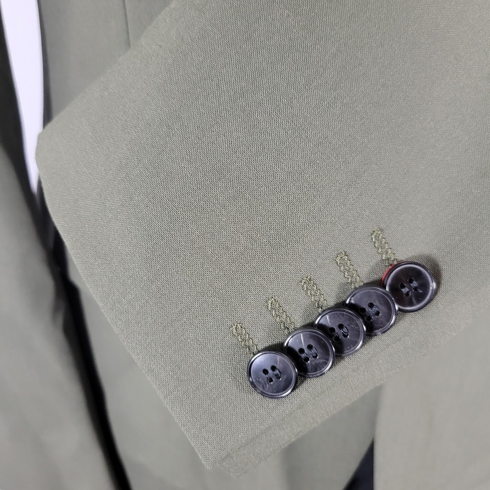 HUGO BOSS Men's Sport Coat Blazer Two Button Olive Wool Blend Super Flex 40R US - Picture 10 of 16